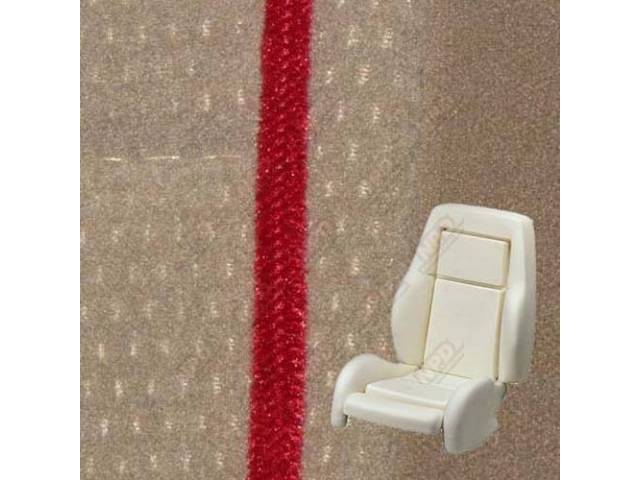 Upholstery And Seat Foam Set, Sport Seat Conversion, Cloth, Sand Beige W/ Red Piping, W/ Knee Bolster, W/ Interior Trim Id Code *Pd*, Does Not Include Headrest