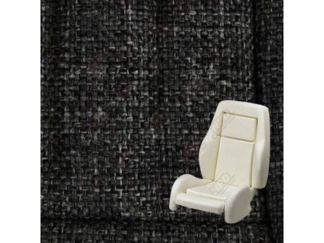 Upholstery And Seat Foam Set, Sport Seat Conversion, Cloth, Black, W/ Knee Bolster, Incl Headrest Covers