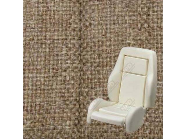 Upholstery And Seat Foam Set, Sport Seat Conversion, Cloth, Sand Beige, W/ Knee Bolster, Incl Headrest Covers
