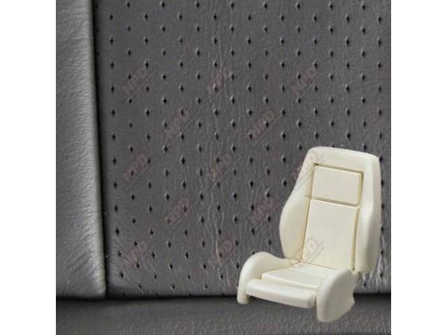 Upholstery And Seat Foam Set, Sport Seat Conversion, Leather, Charcoal Gray, W/ Knee Bolster, W/ Interior Trim Id Code *Ga*, Incl Headrest Covers