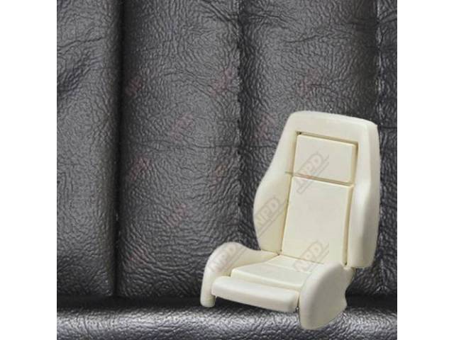 Upholstery And Seat Foam Set, Sport Seat Conversion, Leather, Black, W/ Knee Bolster, Incl Headrest Covers