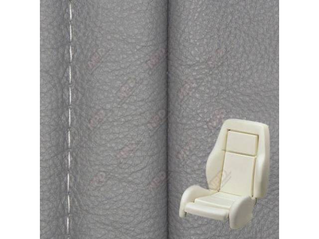 Upholstery And Seat Foam Set, Sport Seat Conversion, Leather, Medium Smoke Gray, W/ Knee Bolster, W/ Interior Trim Id Code *Gg*, Incl Headrest Covers