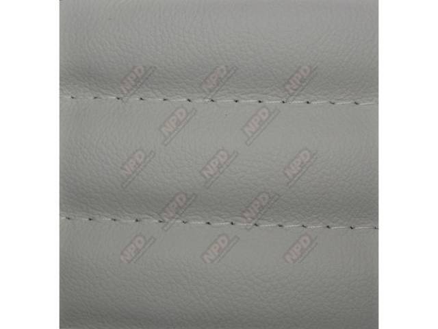 Upholstery Set, Articulated Sport Buckets, Leather, White, W/ Knee Bolster, W/ Interior Trim Id Code *Cl*, *Cn*, *Cw*, Incl Headrest Covers