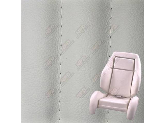Upholstery And Seat Foam Set, Sport Seat Conversion, Leather, White, W/ Knee Bolster, W/ Interior Trim Id Code *Cl*, *Cn*, *Cw*, Incl Headrest Covers