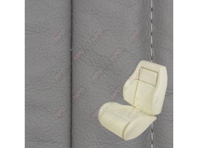 Upholstery And Seat Foam Set, Sport Seat Conversion, Leather, Titanium, W/O Knee Bolster, W/ Interior Trim Id Code *Ca*, Incl Headrest Covers