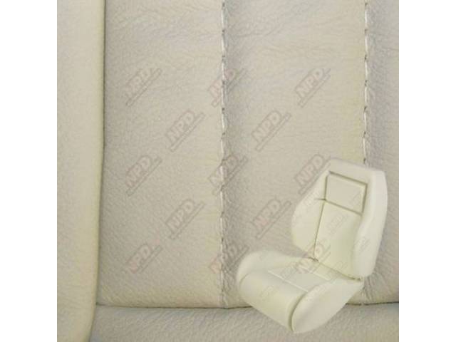 Upholstery And Seat Foam Set, Sport Seat Conversion, Leather, White, W/O Knee Bolster, W/ Interior Trim Id Code *Cl*, *Cn*, *Ck*, *Cx*, Incl Headrest Covers