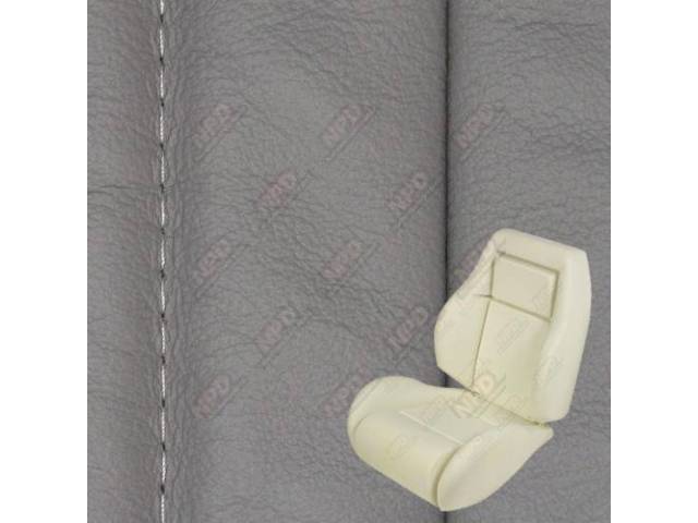 Upholstery And Seat Foam Set, Sport Seat Conversion, Leather, Titanium, W/O Knee Bolster, W/ Interior Trim Id Code *Ca*, Incl Headrest Covers