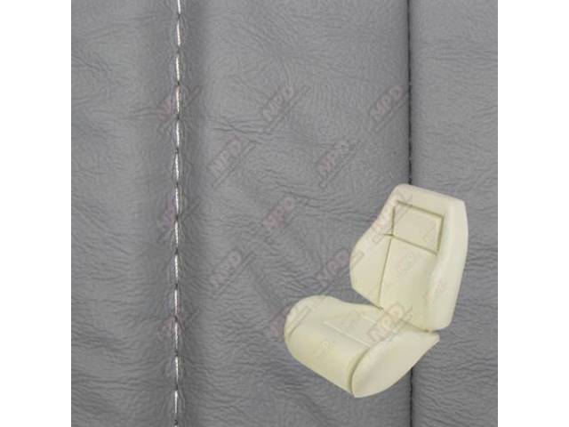 Upholstery And Seat Foam Set, Sport Seat Conversion, Leather, Opal Gray, W/O Knee Bolster, W/ Interior Trim Id Code *C6*, Incl Headrest Covers