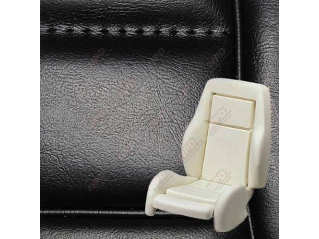 Upholstery And Seat Foam Set, Sport Seat Conversion, Vinyl, Black, W/ Knee Bolster, Incl Headrest Covers