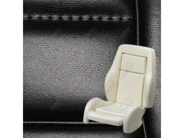 Upholstery And Seat Foam Set, Sport Seat Conversion, Vinyl, Black, W/ Knee Bolster, Incl Headrest Covers
