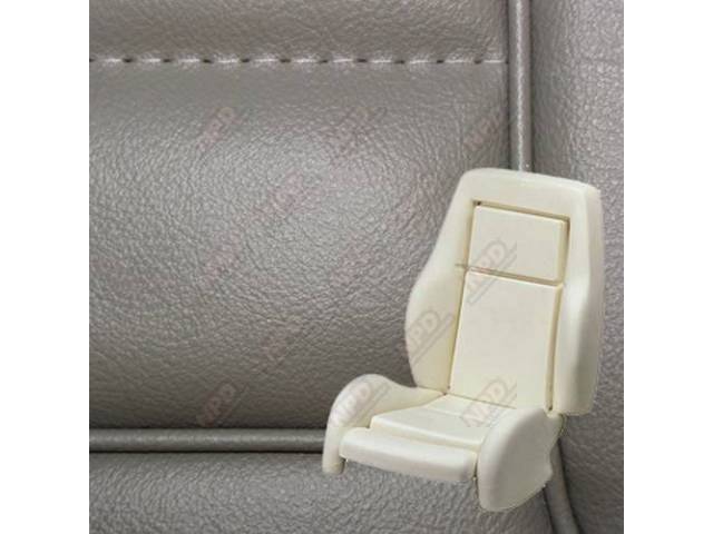 Upholstery And Seat Foam Set, Sport Seat Conversion, Vinyl,  Medium Smoke Gray, W/ Knee Bolster, Incl Headrest Covers