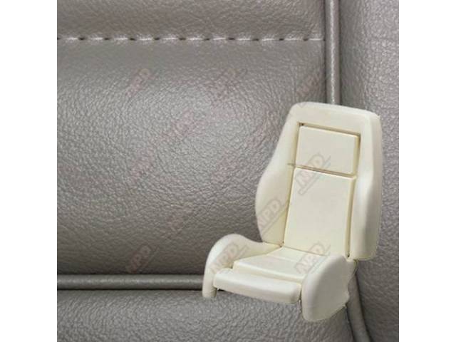 Upholstery And Seat Foam Set, Sport Seat Conversion, Vinyl,  Medium Smoke Gray, W/ Knee Bolster, W/ Interior Trim Id Code *Pg*, Incl Headrest Covers