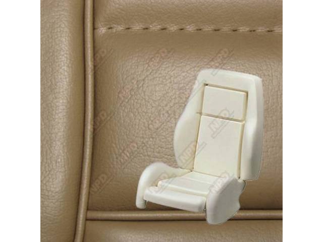 Upholstery And Seat Foam Set, Sport Seat Conversion, Vinyl, Sand Beige, W/ Knee Bolster, W/ Interior Trim Id Code *Py*, Incl Headrest Covers