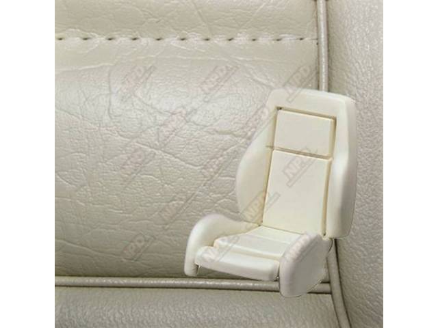 Upholstery And Seat Foam Set, Sport Seat Conversion, Vinyl, Oxford White, W/ Knee Bolster, W/ Interior Trim Id Code *Gu*, *Gn*, *Gq*, Incl Headrest Covers
