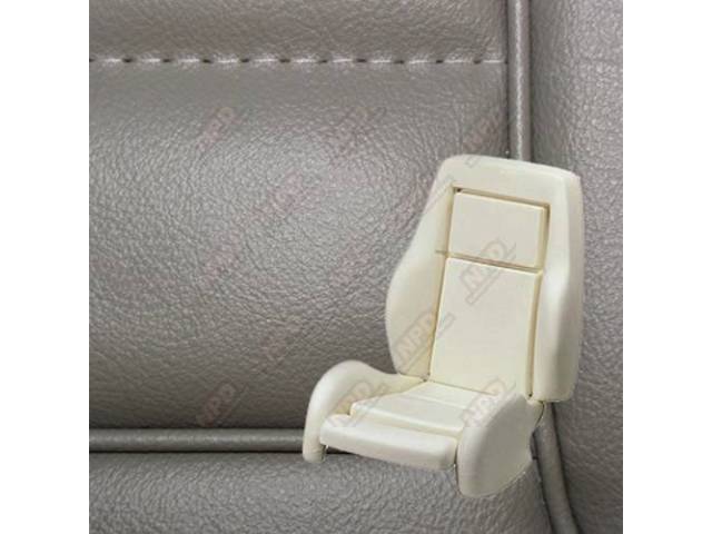 Upholstery And Seat Foam Set, Sport Seat Conversion, Vinyl, Medium Smoke Gray, W/ Knee Bolster, W/ Interior Trim Id Code *Gg*, Incl Headrest Covers