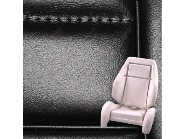 Upholstery And Seat Foam Set, Sport Seat Conversion, Vinyl, Black, W/ Knee Bolster, W/ Interior Trim Id Code *Cj*, Incl Headrest Covers