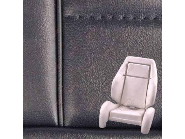 Upholstery And Seat Foam Set, Sport Seat Conversion, Vinyl, Black, W/ Knee Bolster, W/ Interior Trim Id Code *Cj*, Incl Headrest Covers