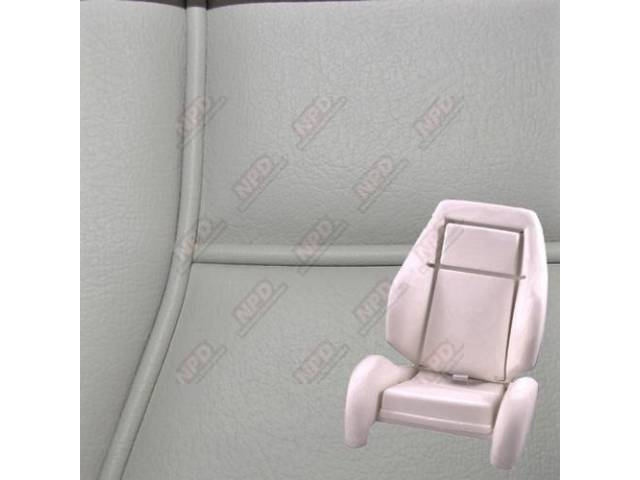 Upholstery And Seat Foam Set, Sport Seat Conversion, Vinyl, White, W/ Knee Bolster, W/ Interior Trim Id Code *Cl*, *Cn*, *Cw*, Incl Headrest Covers