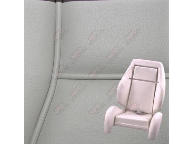 Upholstery And Seat Foam Set, Sport Seat Conversion, Vinyl, White, W/ Knee Bolster, W/ Interior Trim Id Code *Cl*, *Cn*, *Cw*, Incl Headrest Covers