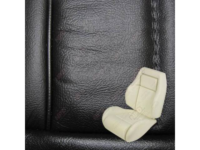 Upholstery And Seat Foam Set, Sport Seat Conversion, Vinyl, Black, W/O Knee Bolster, W/ Interior Trim Id Code *Cj*, Incl Headrest Covers