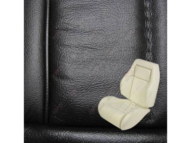 Upholstery And Seat Foam Set, Sport Seat Conversion, Vinyl, Black, W/O Knee Bolster, W/ Interior Trim Id Code *Cj*, Incl Headrest Covers