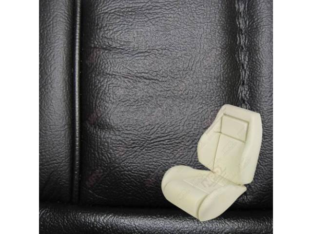 Upholstery And Seat Foam Set, Sport Seat Conversion, Vinyl, Ebony / Black, W/O Knee Bolster, W/ Interior Trim Id Code *Cj*, Incl Headrest Covers