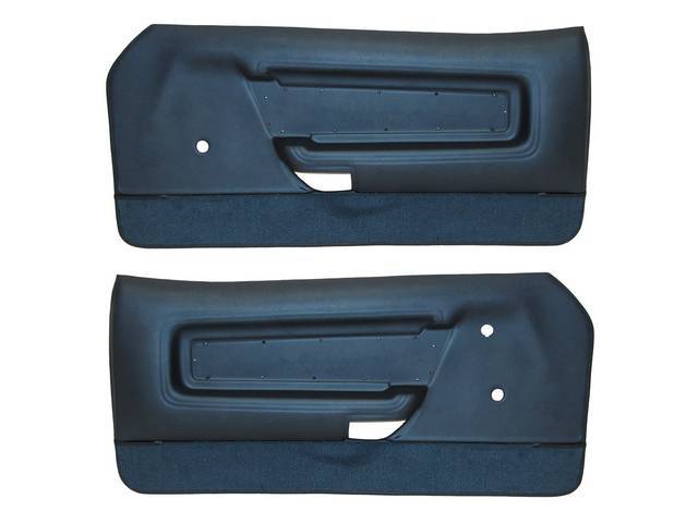 DOOR PANELS, DELUXE, MEDIUM BLUE WITH BLUE CARPET