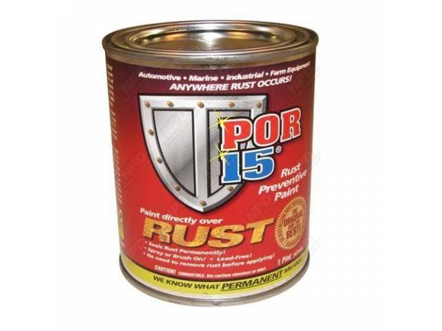 POR-15 Rust Preventive Coating, Clear Gloss, pint, use as step 3 of the 3-step Rust Prevention System