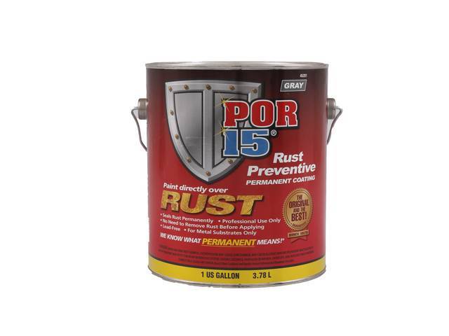 POR-15 Rust Preventive Coating, Gray, gallon, use as step 3 of the 3-step Rust Prevention System