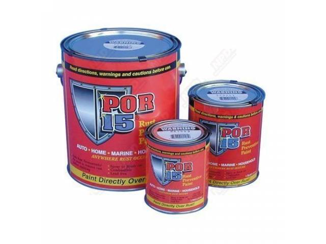 POR-15 Rust Preventive Coating, Semi Flat Black, gallon, use as