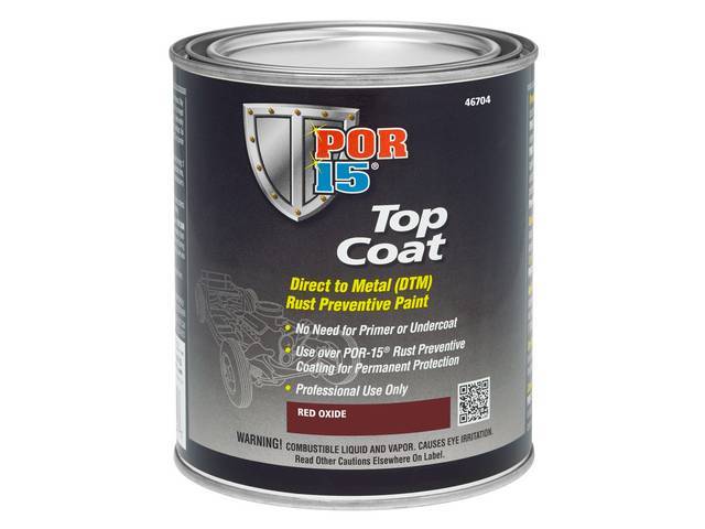 POR-15 Top Coat, Red Oxide, gallon - #POR-TCROG - National Parts Depot