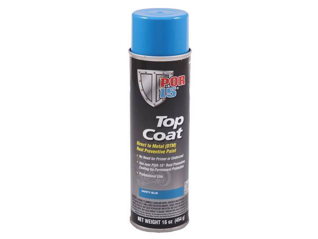 POR-15 Top Coat, Safety Blue, 16 ounce aerosol spray can
