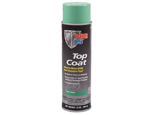 POR-15 Top Coat, Safety Green, 16 ounce aerosol spray can
