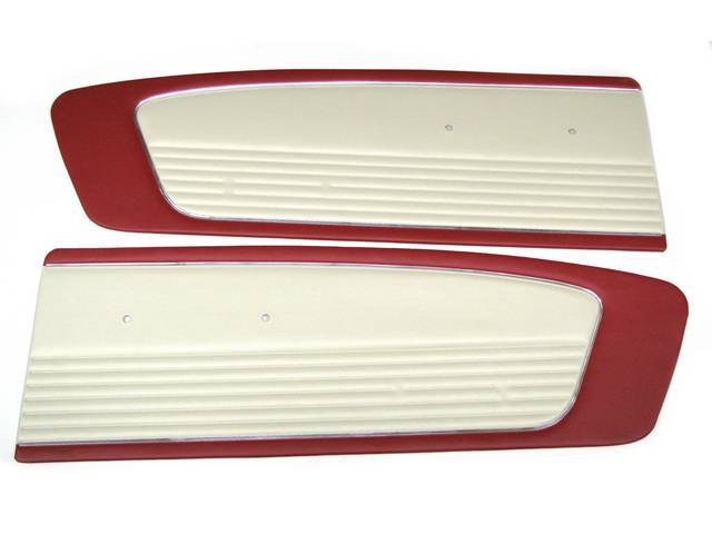 DOOR PANELS, STANDARD, BRIGHT RED AND WHITE CUSTOM