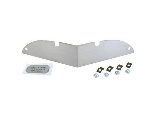 HOOD BLOCK OFF PLATE KIT, INCLUDES PLATE, HARDWARE