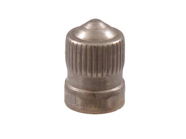 CAP, Tire Valve, each, stainless steel with internal