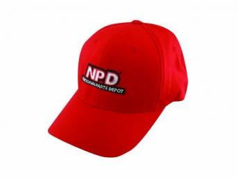 Red Small / Medium NPD Embroidered Flexfit Hat