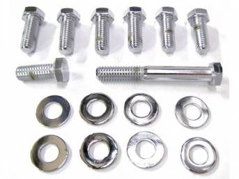 BOLT KIT, TIMING COVER, CHROME HEX HEAD BOLTS