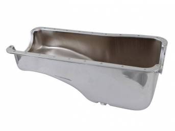 OIL PAN, Steel, replacement, chrome