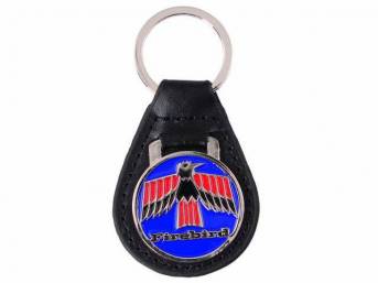 KEY CHAIN, *FIREBIRD*, Die cast, Custom Chromed and hand painted recessed blue, red and black emblem, Repro