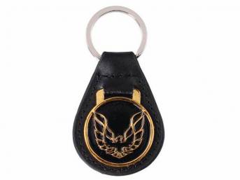 KEY CHAIN, *Wings Up Bird*, Die cast, Custom Gold Chromed and hand painted recessed black emblem, Repro