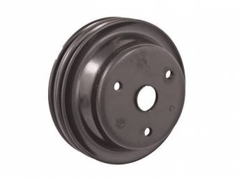 PULLEY, Crankshaft, double groove, 6.9 inch o.d., black finish, Repro