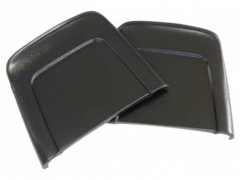 PANEL SET, Bucket Seat Back, Black, ABS-Plastic w/ chrome mylar trim and bullet caps, repro