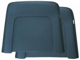 PANEL SET, Bucket Seat Back, light blue, ABS-Plastic w/ chrome mylar trim and bullet caps, repro