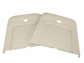 PANEL SET, Bucket Seat Back, white (actual color is off white), ABS-Plastic w/ chrome mylar trim, repro
