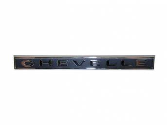 EMBLEM, REAR PANEL, *CHEVELLE*, US-made OE Correct Repro