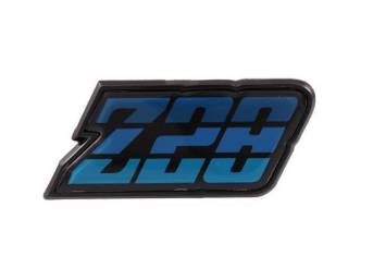 EMBLEM, Fuel Filler Door, *Z/28*, Blue Tri-Tone, US-made OE Correct Repro