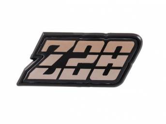 EMBLEM, Fuel Filler Door, *Z/28*, Gold Tri-Tone, US-made OE Correct Repro