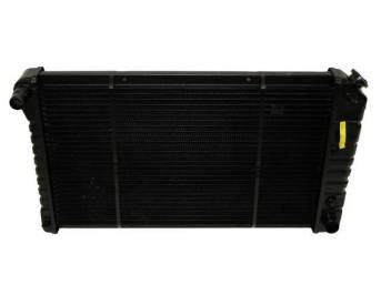 RADIATOR, COPPER / BRASS, 4 ROW, 28 1/2 X 17 X 2 5/8 CORE SIZE, 1 9/16 Inch LH INLET, 1 9/16 Inch RH OUTLET, 8 Inch transmission COOLER, SADDLE MOUNT