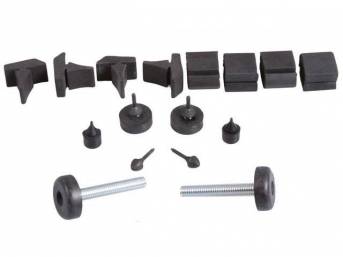 BUMPER KIT, Rubber, Complete, incl bumpers for hood